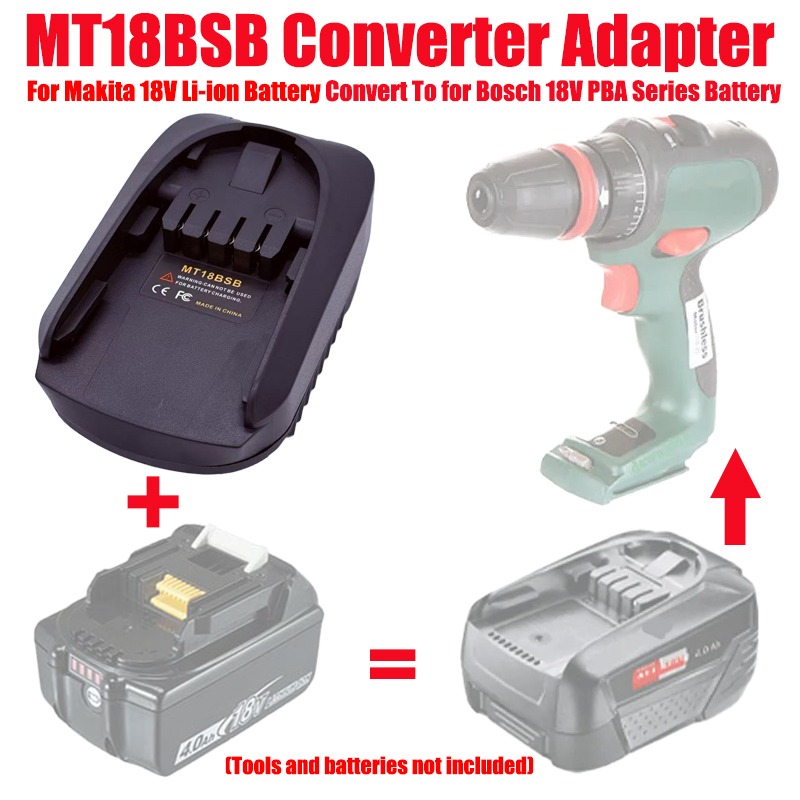 Power Tools Bosch - ALASICKA MT18BSB Battery Adapter for Makita