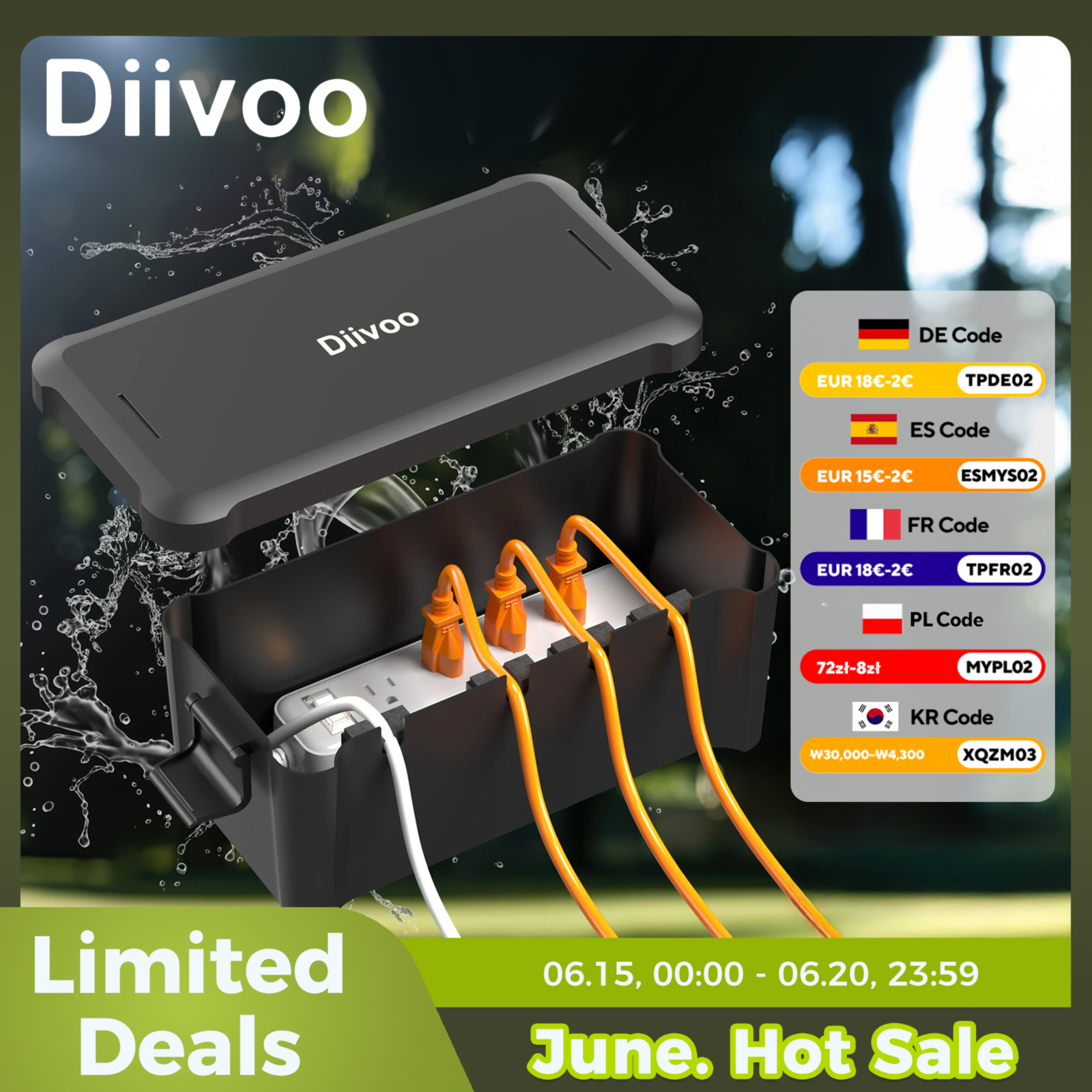 Power Tools Extension - Diivoo Outdoor Waterproof Electrical Box Outside