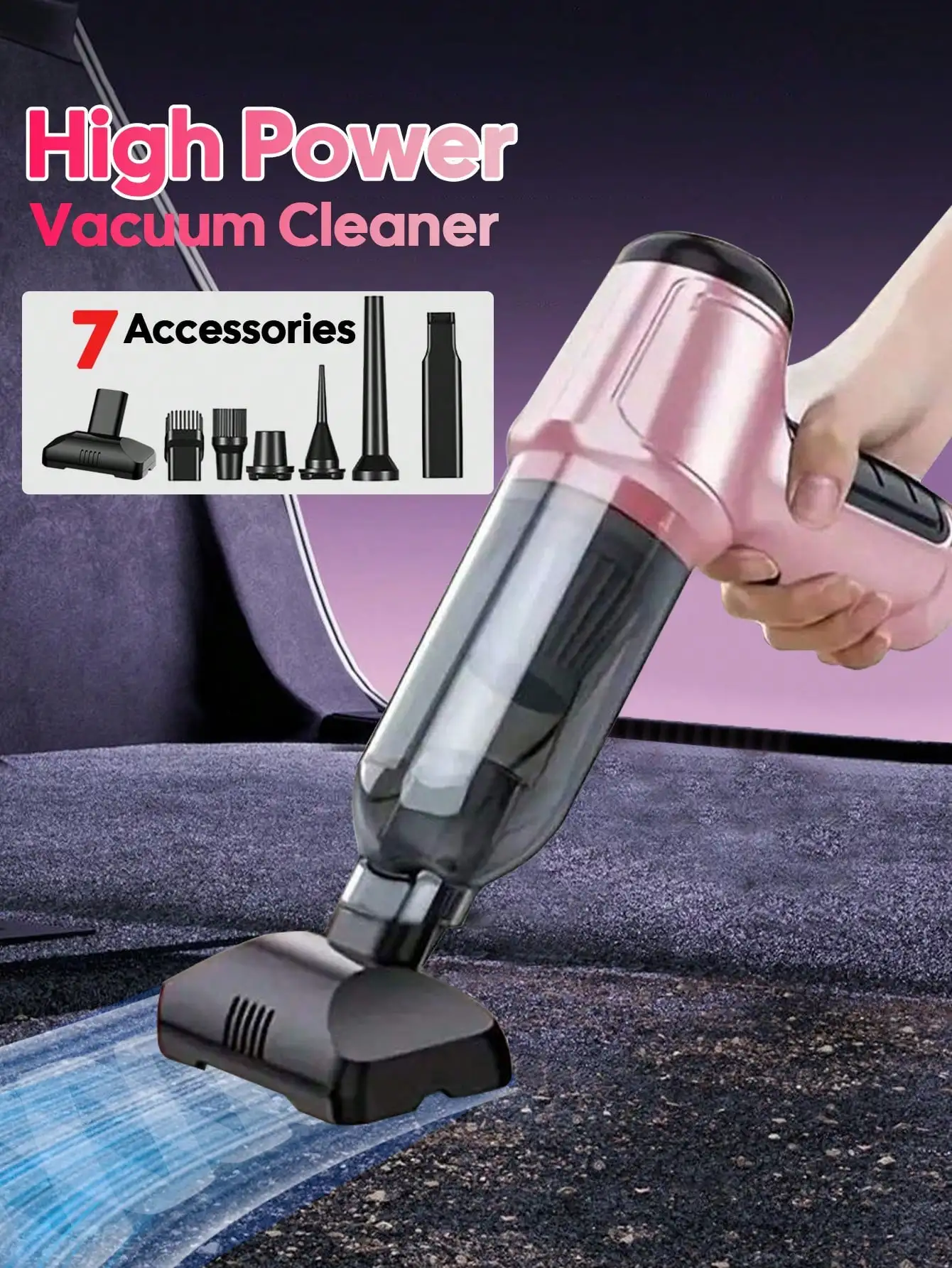 Power Tools Vacuum - Portable Wireless Vacuum Cleaner, High-Power Mini