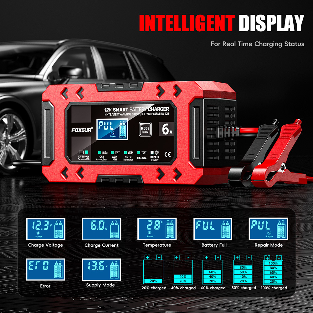 12V6A Intelligent Car & Motorc - Power Tools Battery Repair ulasan dan harga