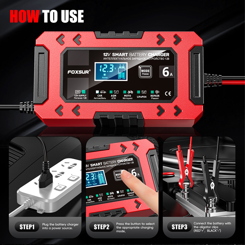 12V6A Intelligent Car & Motorc - Power Tools Battery Repair ulasan dan harga