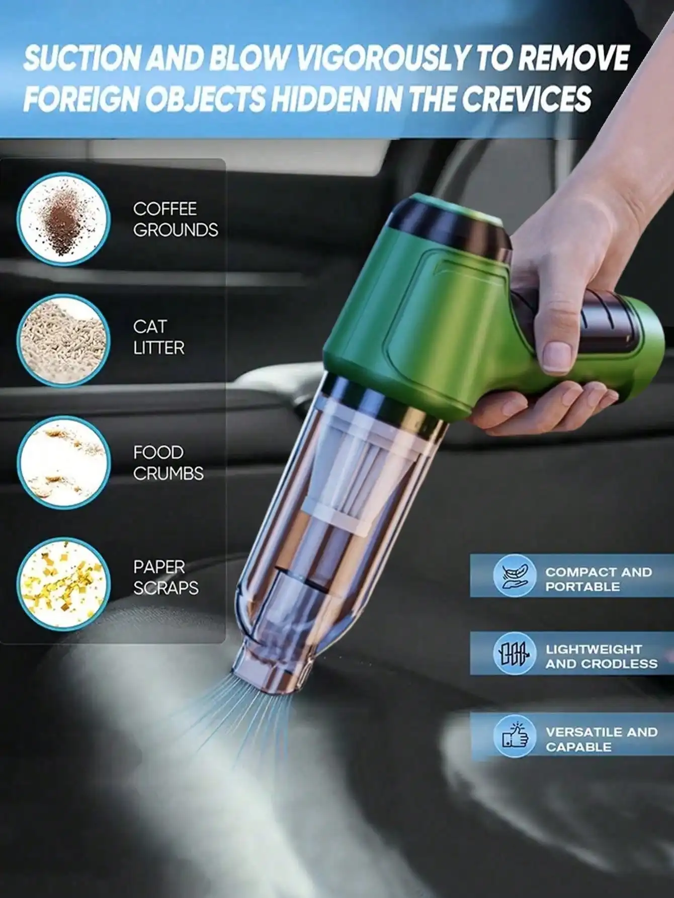 Portable Wireless Vacuum Clean - Power Tools Vacuum ulasan dan harga
